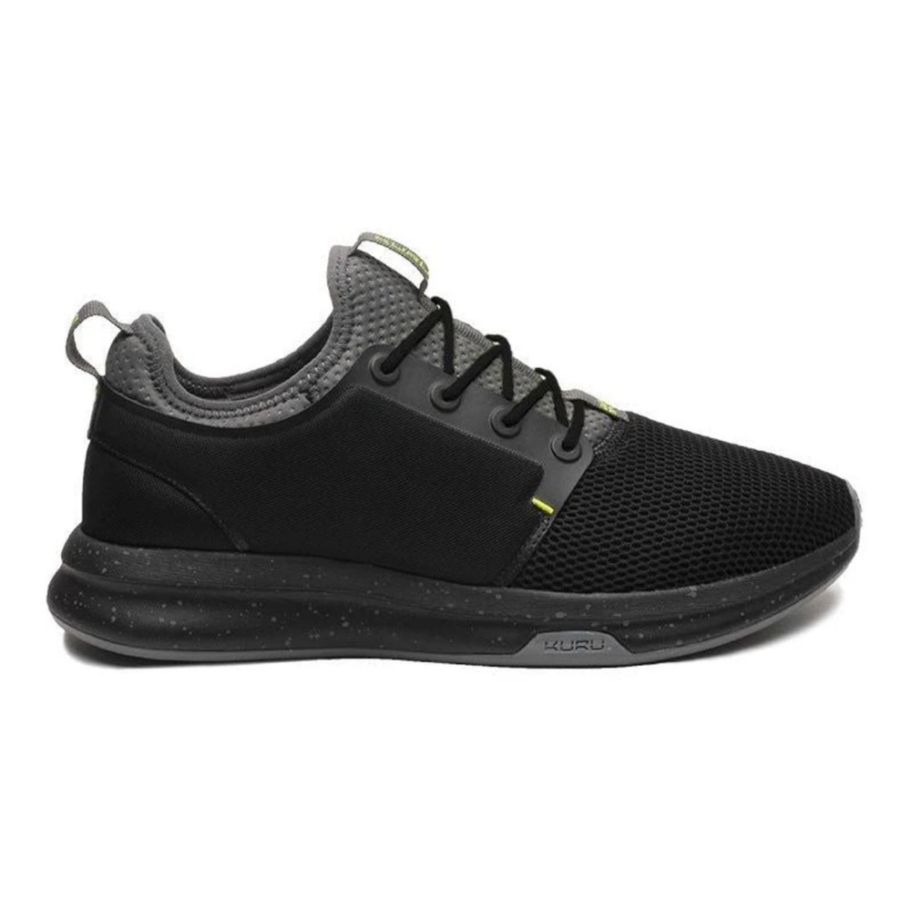 KURU Atom Men's Shoes - Jet Black and Citron Size 13 Wide - Picture 3 of 12